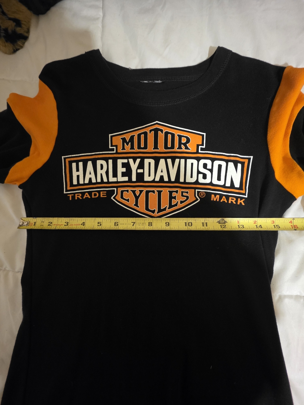Harley-Davidson Women's Black & Orange Long-Sleeve Logo Shirt - Picture 3 of 6